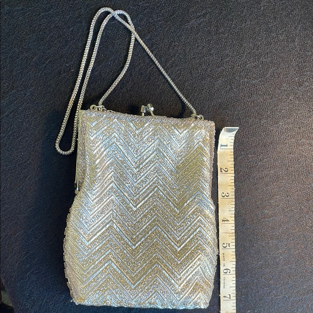 Elegant Silver Evening Bag Purse